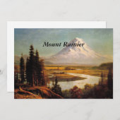 Mount Rainier Gemälde von Albert Bierstadt Mitteilungskarte (Vorne/Hinten)