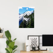 Mount Rainier Geometric Poster (Heimbüro)