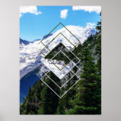 Mount Rainier Geometric Poster (Vorne)