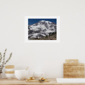 Mount Rainier Glacier Vista Fotografische Landscha Poster (Küche)