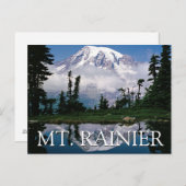 Mount Rainier | Happy Birthday Postkarte (Vorne/Hinten)