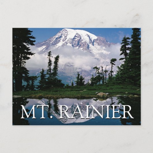 Mount Rainier | Happy Birthday Postkarte (Vorderseite)