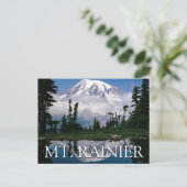 Mount Rainier | Happy Birthday Postkarte (Stehend Vorderseite)