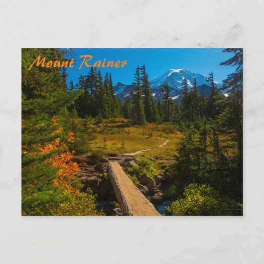 Mount Rainier Herbst Postkarte (Vorderseite)