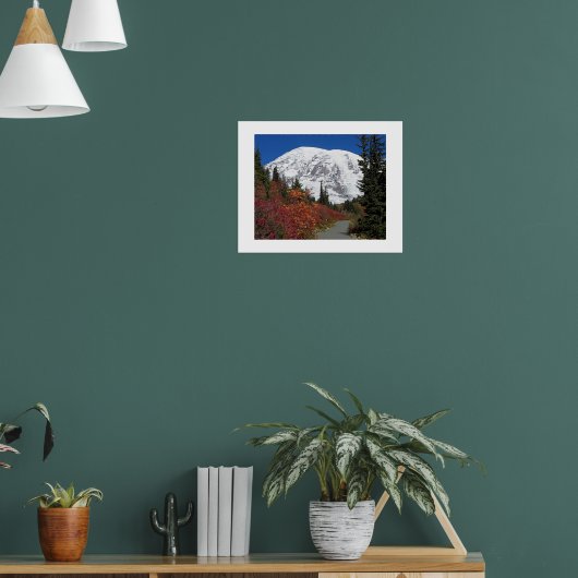Mount Rainier Herbstfarben Fotografisches Poster (Wohnzimmer 1)