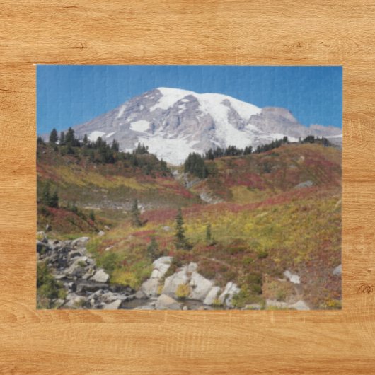 Mount Rainier Herbstfarbenlandschaft Puzzle