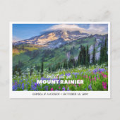 Mount Rainier Hochzeitswochenende - Save the Date Postkarte (Vorderseite)