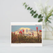 Mount Rainier Indian Paintbrush Postcard Postkarte (Stehend Vorderseite)