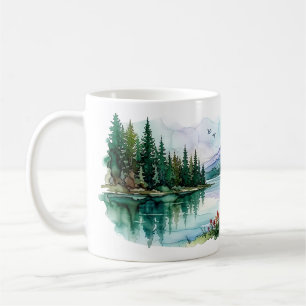 Mount Rainier Lake Kanu Pacific Northwest Art Tass Kaffeetasse