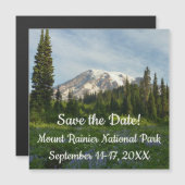 Mount Rainier Morgenlicht Magnetkarte (Vorne/Hinten)