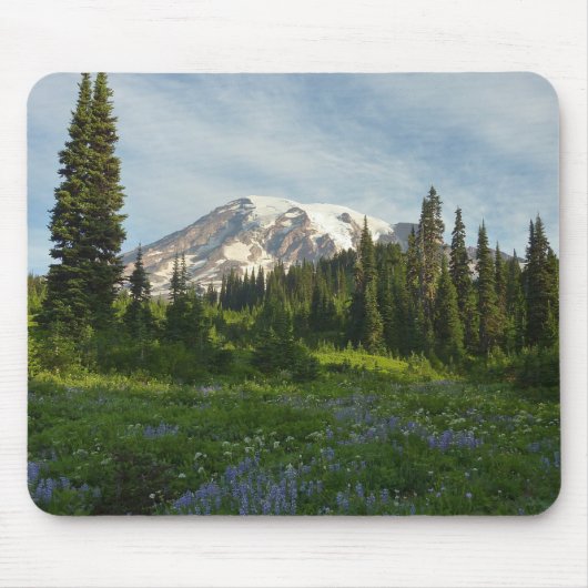 Mount Rainier Morgenlicht Mousepad (Vorne)