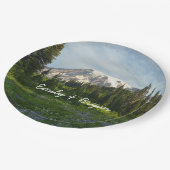 Mount Rainier Morgenlicht Pappteller (Schrägansicht)