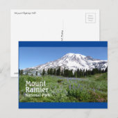 Mount Rainier N.P. mit Text Postkarte (Vorne/Hinten)