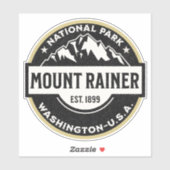 Mount Rainier National Park Emblem Aufkleber (Blatt)
