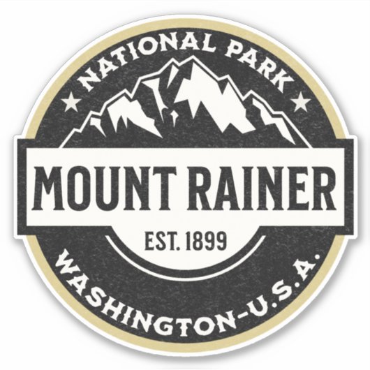 Mount Rainier National Park Emblem Aufkleber (Vorderseite)