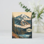 Mount Rainier National Park in Washington Postkarte (Stehend Vorderseite)