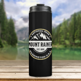 Mount Rainier National Park Logo Mountain Thermosbecher