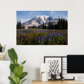 Mount Rainier National Park, Mount Rainier 3 Poster (Heimbüro)