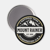Mount Rainier National Park - Mountain Logo Magnet (Vorderseite/Rückseite)