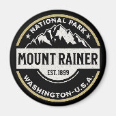 Mount Rainier National Park - Mountain Logo Magnet (Vorne)