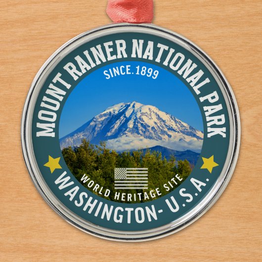 Mount Rainier National Park - Nature Lovers Gift Ornament Aus Metall