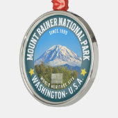 Mount Rainier National Park - Nature Lovers Gift Ornament Aus Metall (Links)
