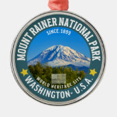 Mount Rainier National Park - Nature Lovers Gift Ornament Aus Metall (Vorne)