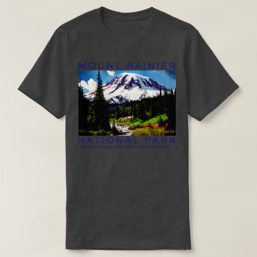 Mount Rainier National Park Staat Washington 1 T-Shirt (Design vorne)