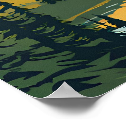 Mount Rainier National Park Traditionelle Reisen P Poster (Ecke)