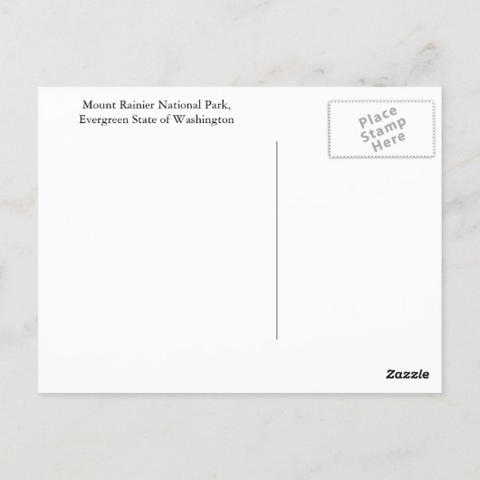 Mount Rainier National Park Travel Foto Postkarte (Rückseite)