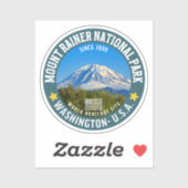 Mount Rainier National Park – Washington Mountain Aufkleber (Blatt)