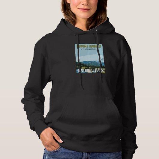 Mount Rainier National Park Washington Poster Hoodie (Vorderseite)