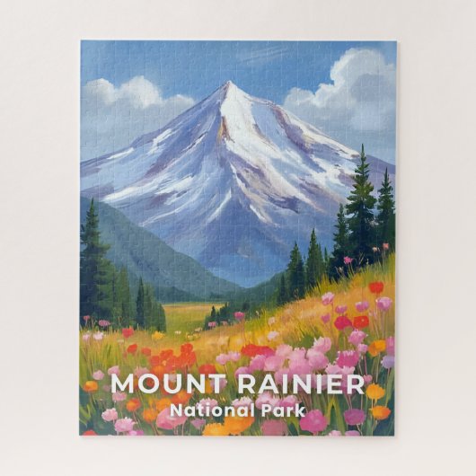 Mount Rainier National Park | Washington Reise Puzzle (Vertikal)