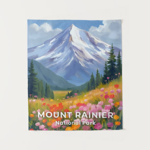 Mount Rainier National Park Washington Reisen Wandteppich