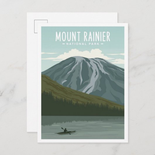 Mount Rainier National Park Washington Travel Postkarte (Vorne/Hinten)