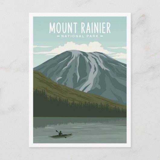 Mount Rainier National Park Washington Travel Postkarte (Vorderseite)