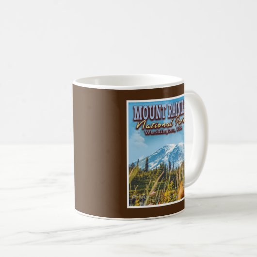 MOUNT RAINIER NATIONAL PARK - WASHINGTON USA KAFFEETASSE (VorderseiteRechts)