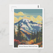 Mount Rainier National Park, Washington USA Postkarte (Vorne/Hinten)