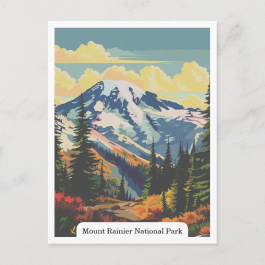 Mount Rainier National Park, Washington USA Postkarte (Vorderseite)