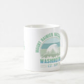 Mount Rainier National Park Washington USA Retro Kaffeetasse (VorderseiteRechts)