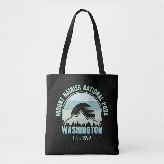 Mount Rainier National Park Washington USA Retro Tasche (Vorderseite)