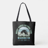 Mount Rainier National Park Washington USA Retro Tasche (Rückseite)