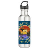 Mount Rainier Nationalpark Elk Edelstahlflasche (Vorderseite)