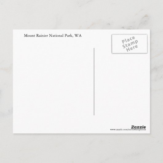 Mount Rainier Nationalpark John Muir Zitat Postkarte (Rückseite)