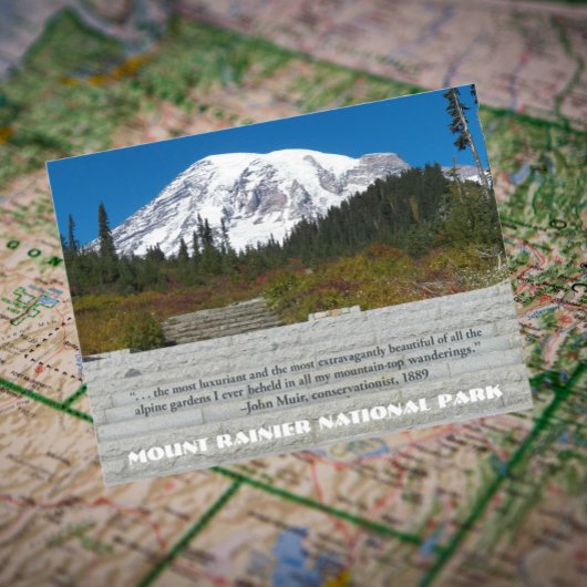 Mount Rainier Nationalpark John Muir Zitat Postkarte
