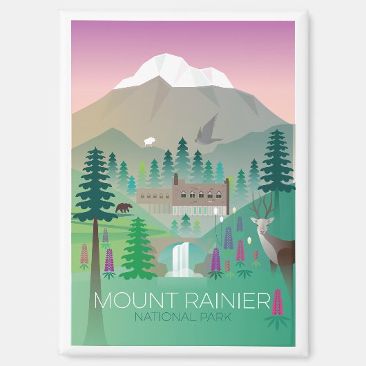 Mount Rainier Nationalpark Kühlschrank Magnet (Vorderseite)
