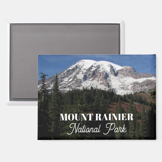 Mount Rainier Nationalpark Landschaft Magnet (Vorderseite/Rückseite)