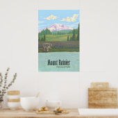 Mount Rainier Nationalpark Reiseplakat Poster (Küche)