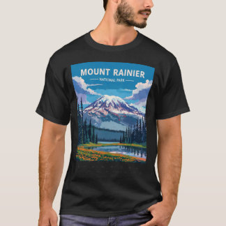 Mount Rainier Nationalpark Retro T-Shirt
