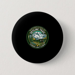 Mount Rainier Nationalpark Skyline Trail Vintage Button